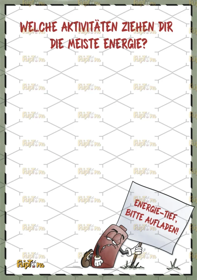 Batterie Energietief Hochkant - mit Text