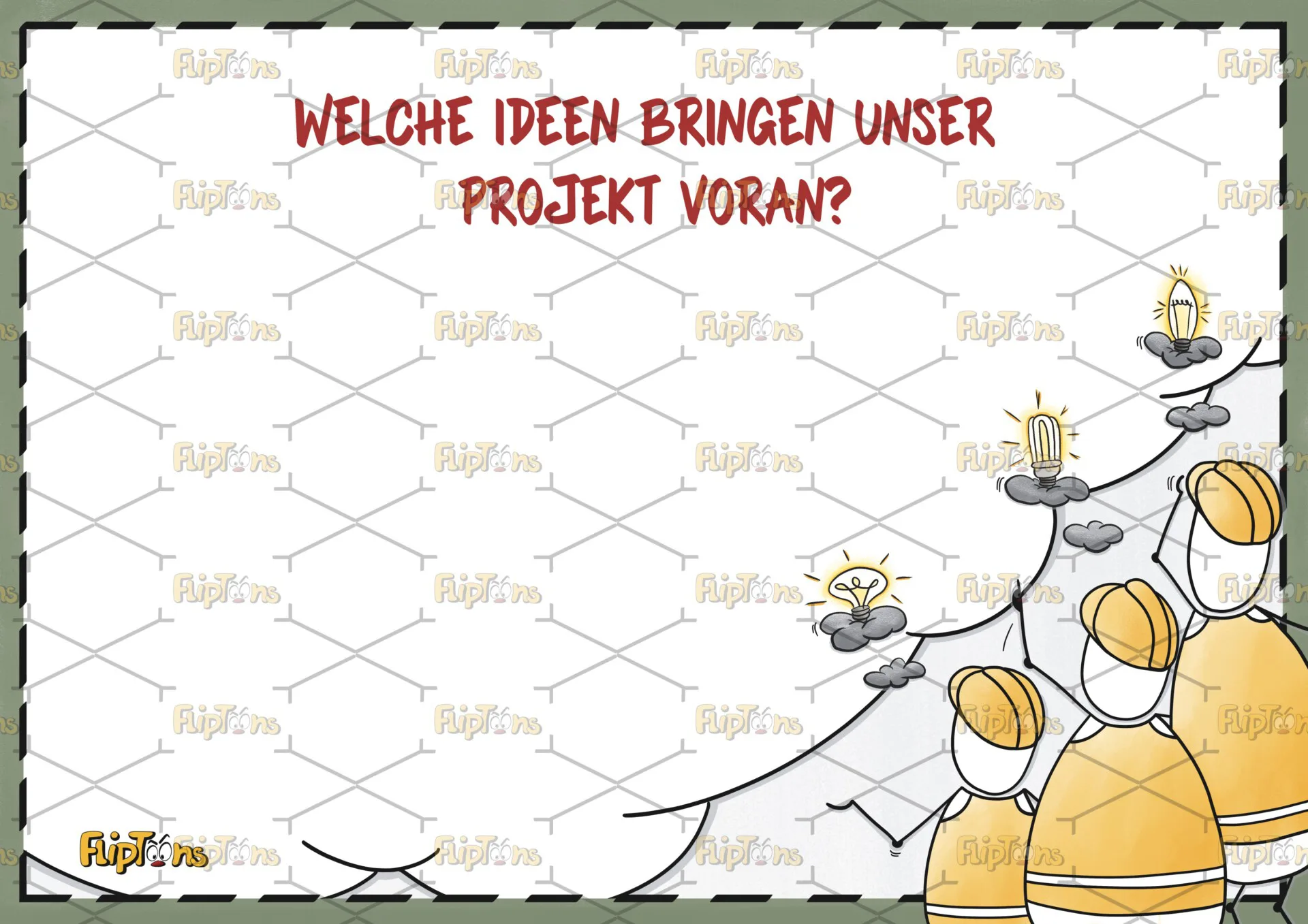 Baustelle Ideenwolke Quer - mit Text