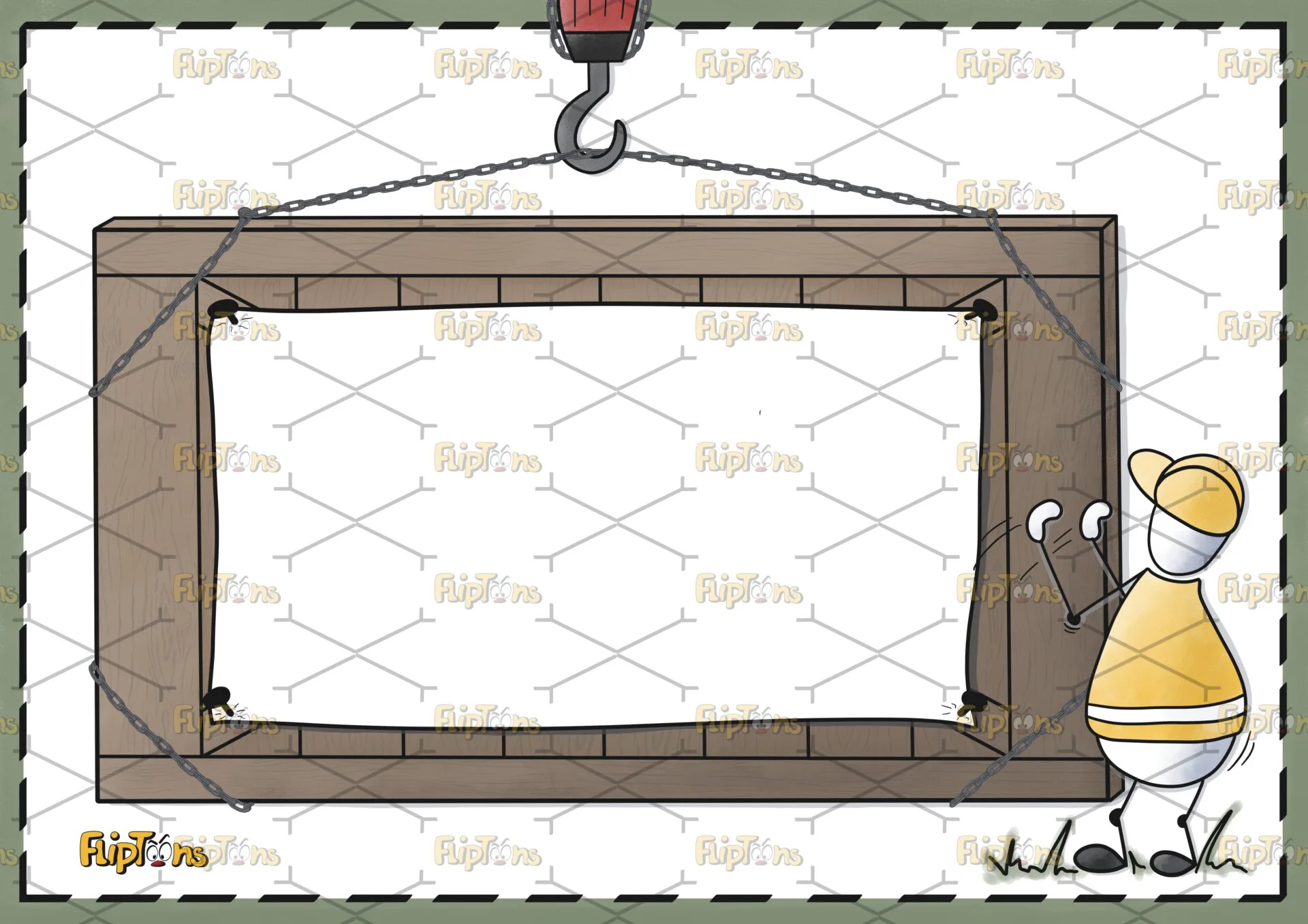 Baustelle Welcome Holzkiste Quer - ohne Text