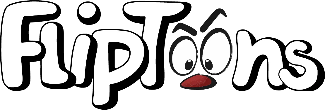 Fliptoons Logo Weiß