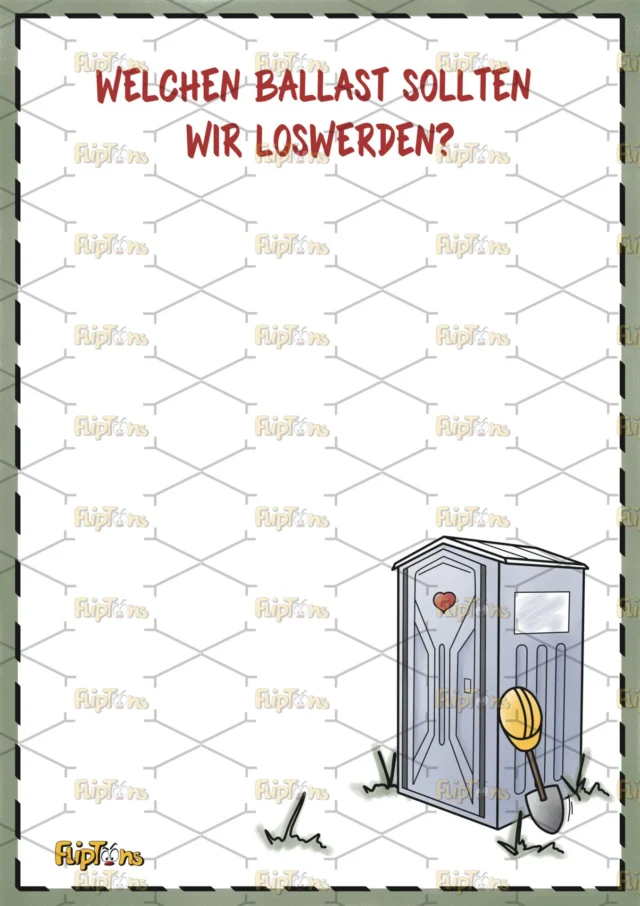 Baustelle Dixi Hochkant - mit Text
