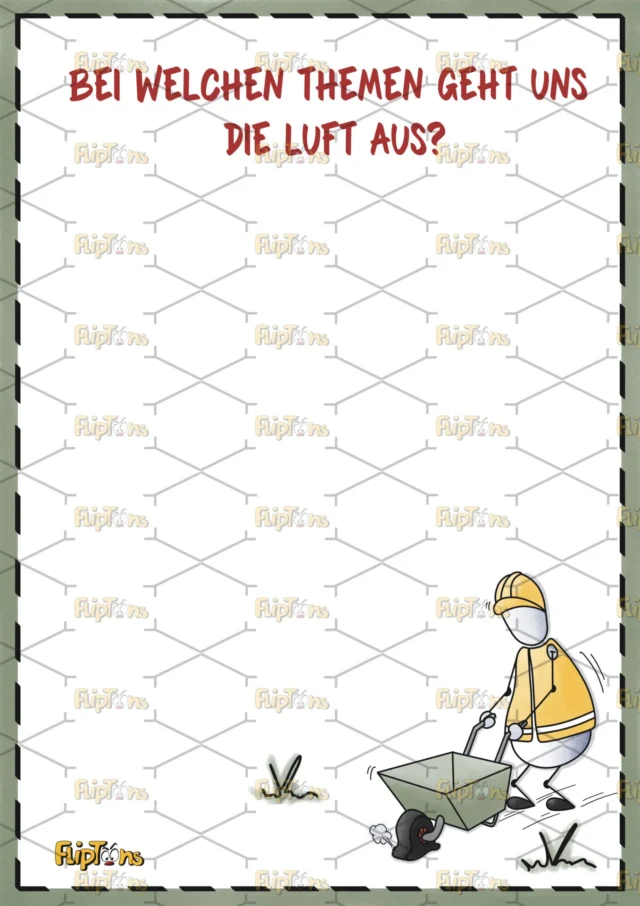 Baustelle Schubkarre Platten Hochkant - mit Text
