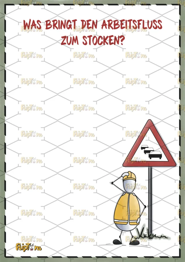 Baustelle Stau Hochkant - mit Text