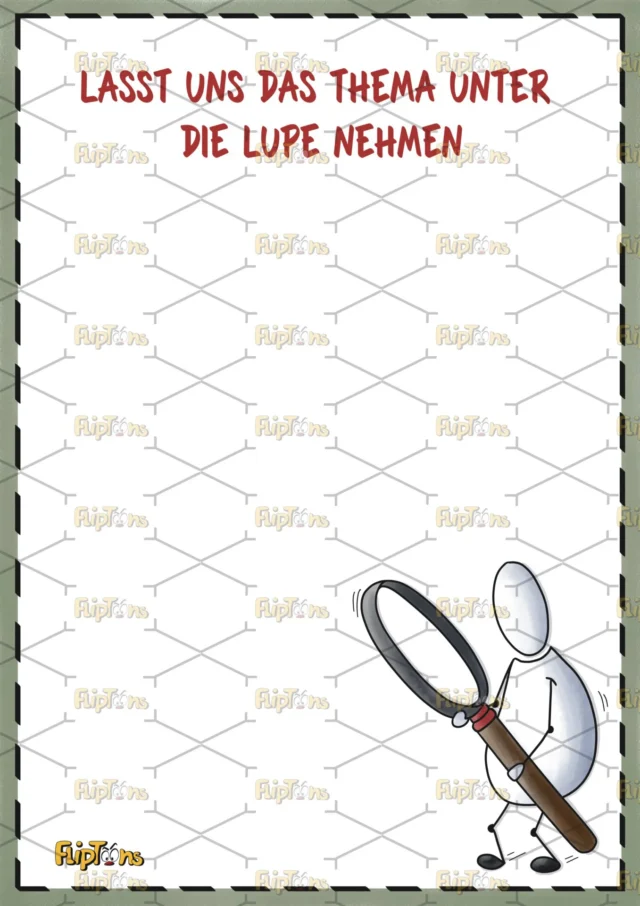 Unter die Lupe nehmen Hochkant - mit Text