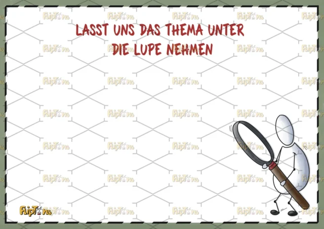 Unter die Lupe nehmen Quer - mit Text