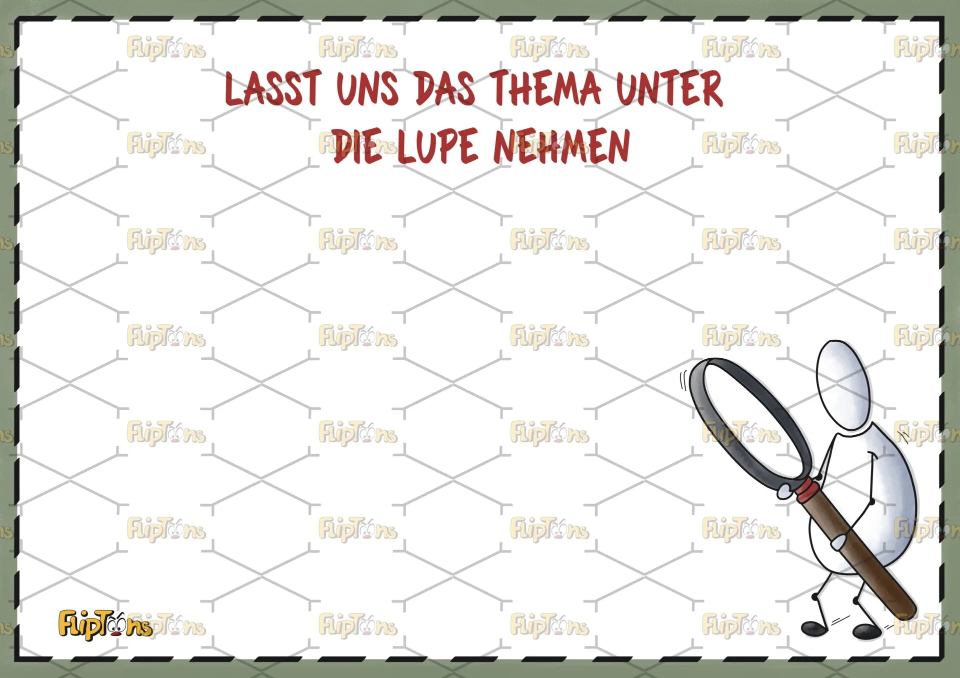 Unter die Lupe nehmen Quer - mit Text