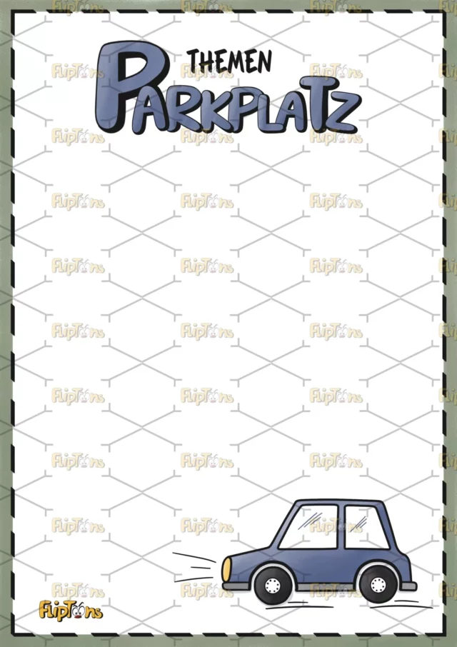 Themenparkplatz Hochkant - mit Text