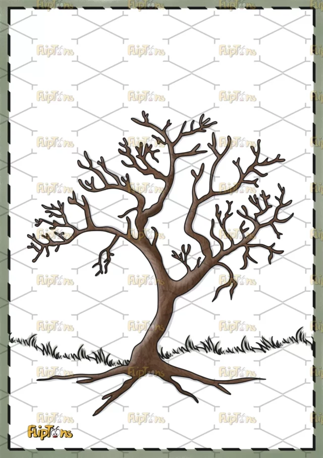 Baum der Erkenntnis Hochkant - ohne Text