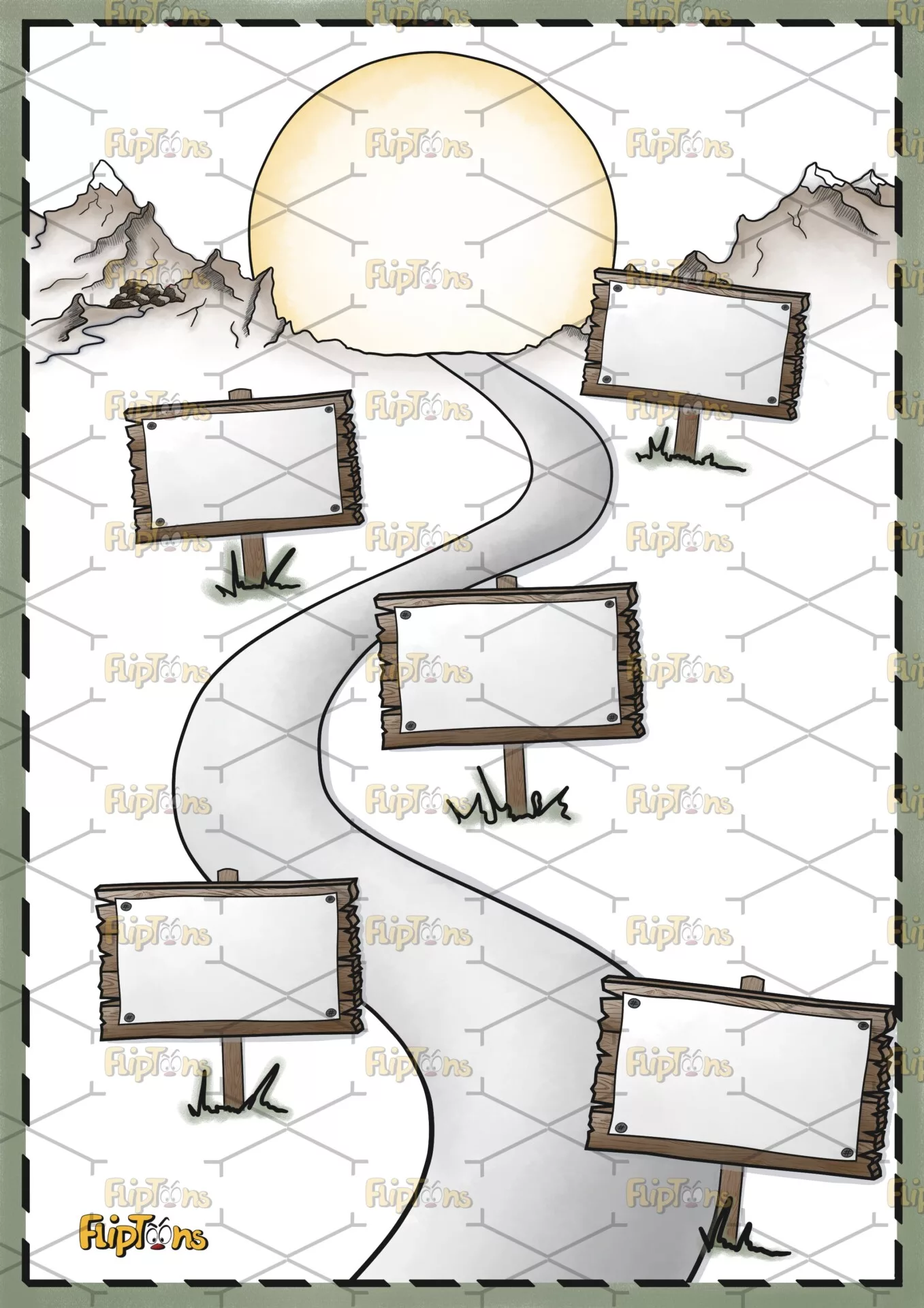 Roadmap Hochkant - ohne Text