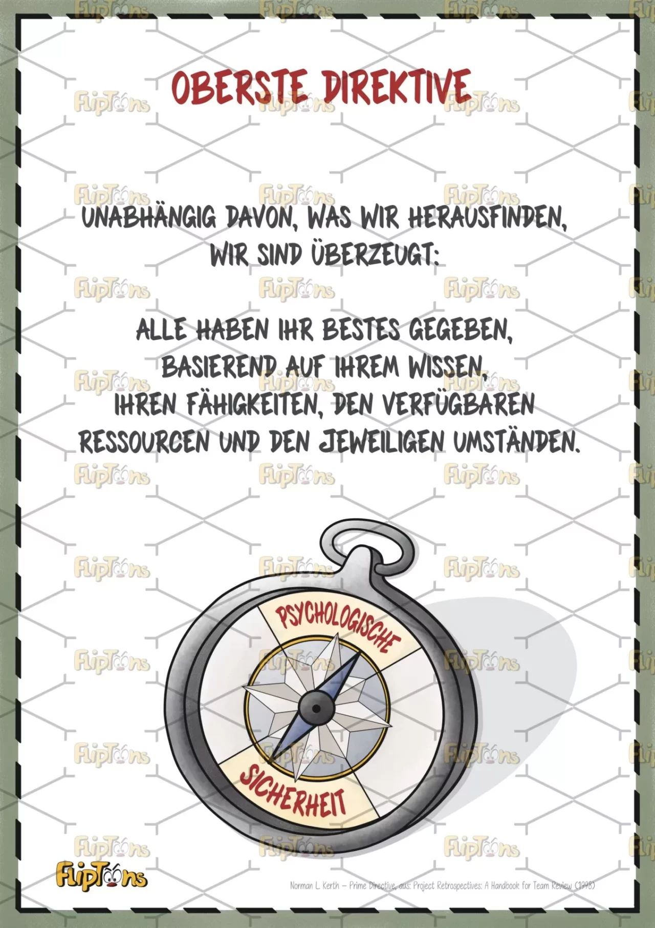 Oberste Direktive Hochkant - mit Text