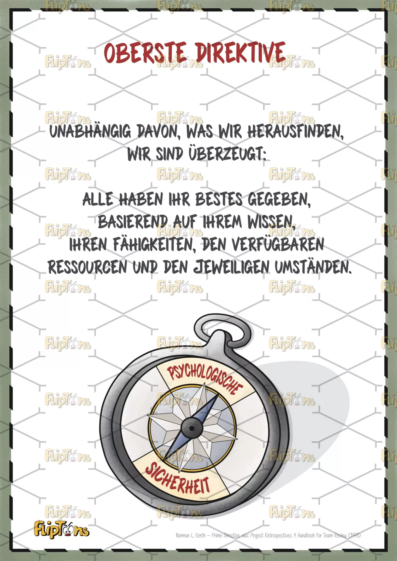 Oberste Direktive Hochkant - mit Text