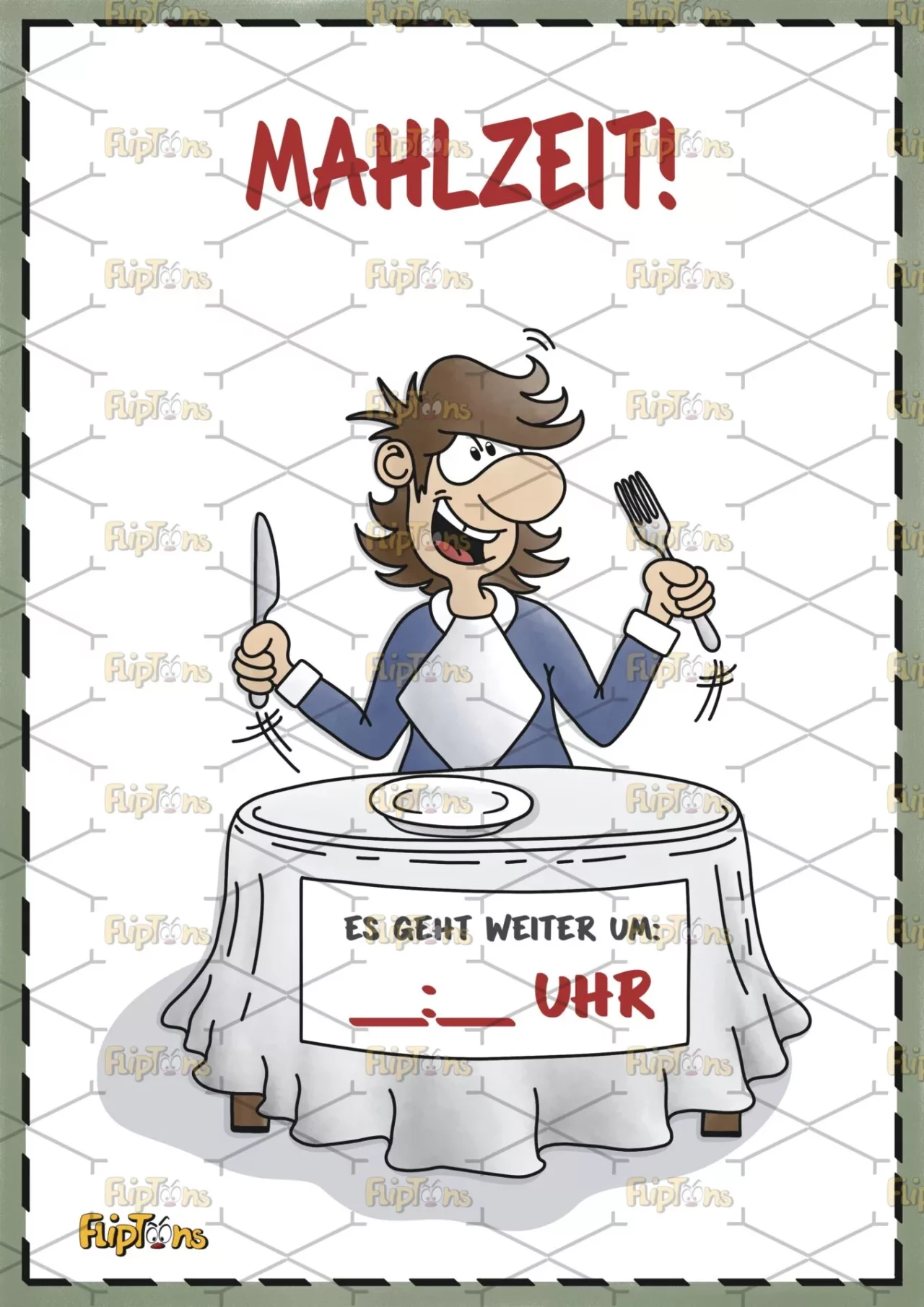 Mahlzeit Hochkant - mit Text