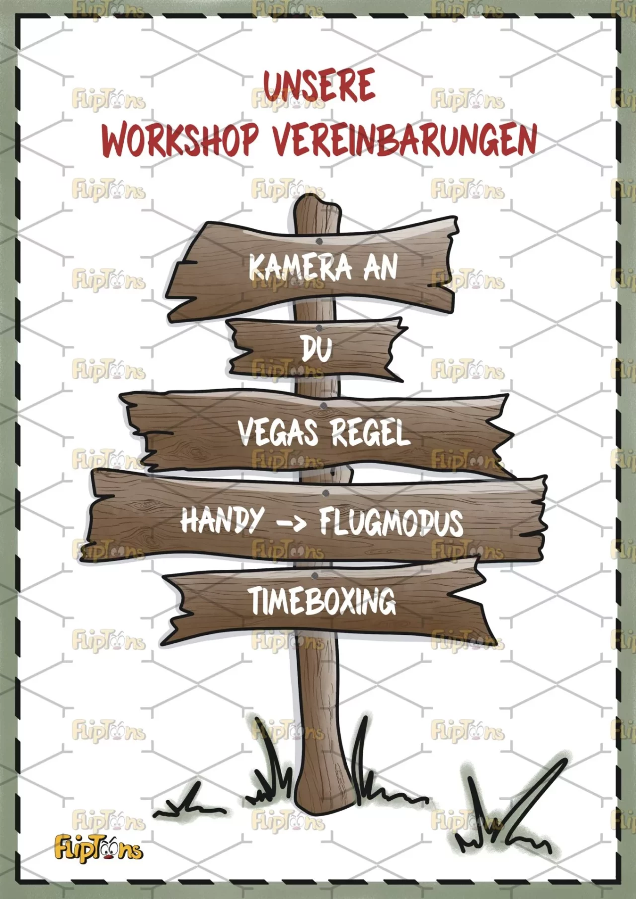 Wegweiser Hochkant - mit Text