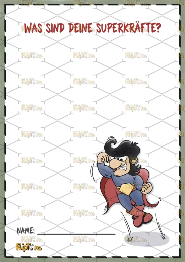 Superman Hochkant - mit Text