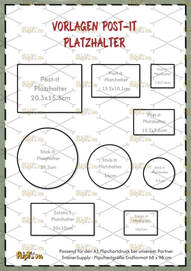 Druckvorlage Elementplatzhalter Hochkant - mit Text