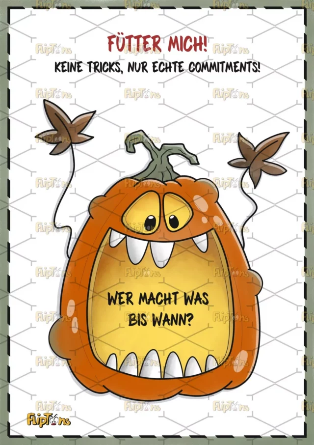 Commitment Kürbis Hochkant - mit Text