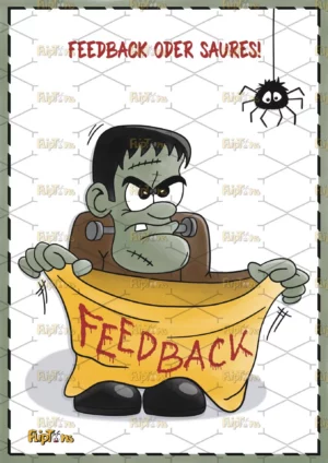 Frankenstein Hochkant - mit Text