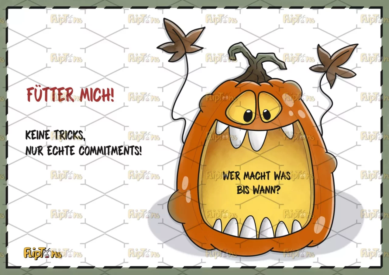 Commitment Kürbis Quer - mit Text