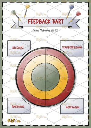 Feedback Dart Hochkant - mit Text