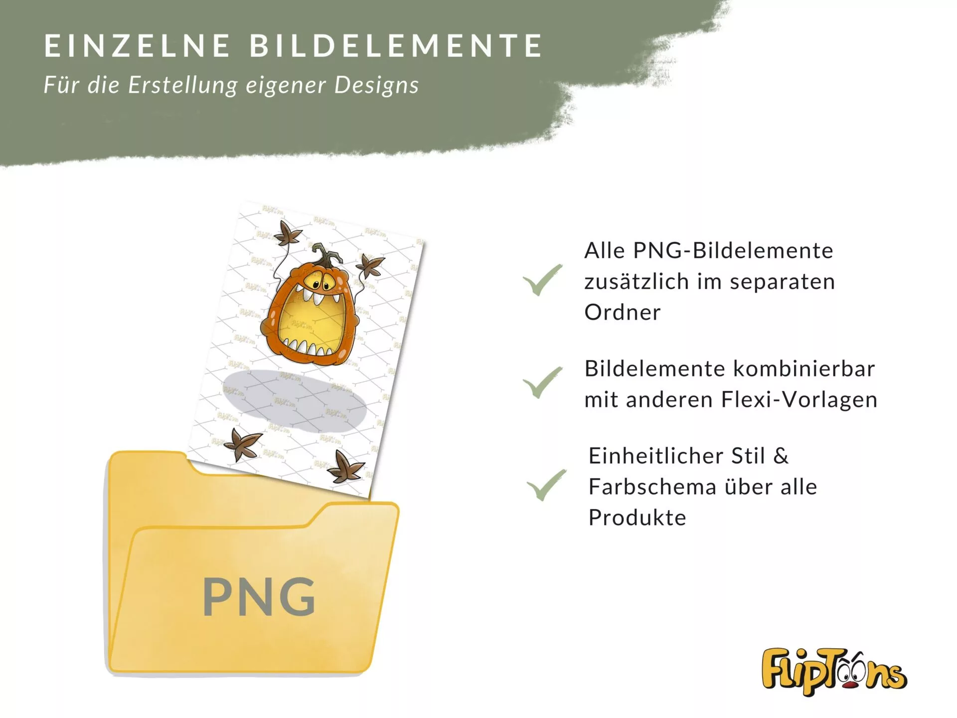 PNG-Bildelemente in gelbem Ordner: Cartoon-Monster mit Schmetterlingen, Designvorlagen für einheitlichen Stil und Farbschema