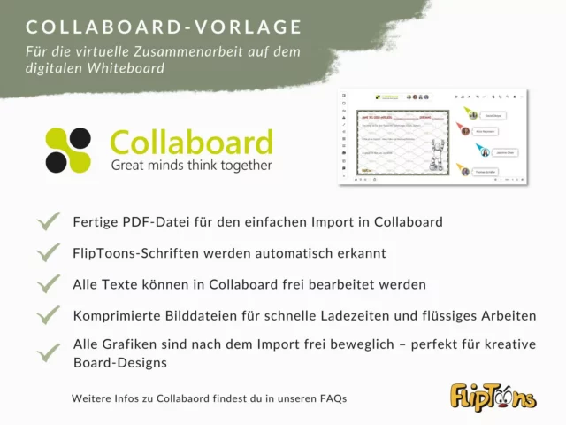 Collaboard-Vorlage für virtuelle Zusammenarbeit: Digitale Whiteboard-Funktionen und Vorteile im Überblick