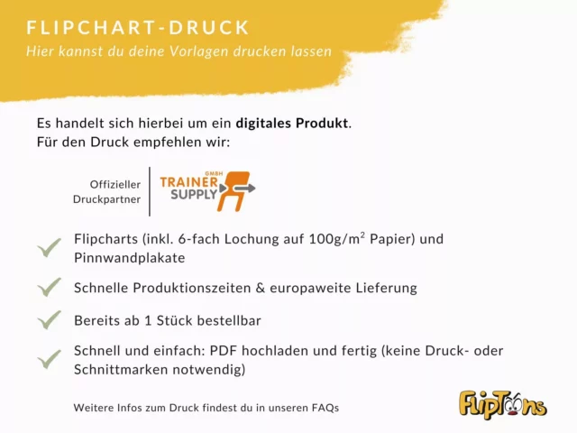 Informationen zum Flipchart-Druck bei Druckpartner TrainerSupply